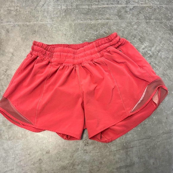 Orange lululemon shorts size 4 - Picture 3 of 3